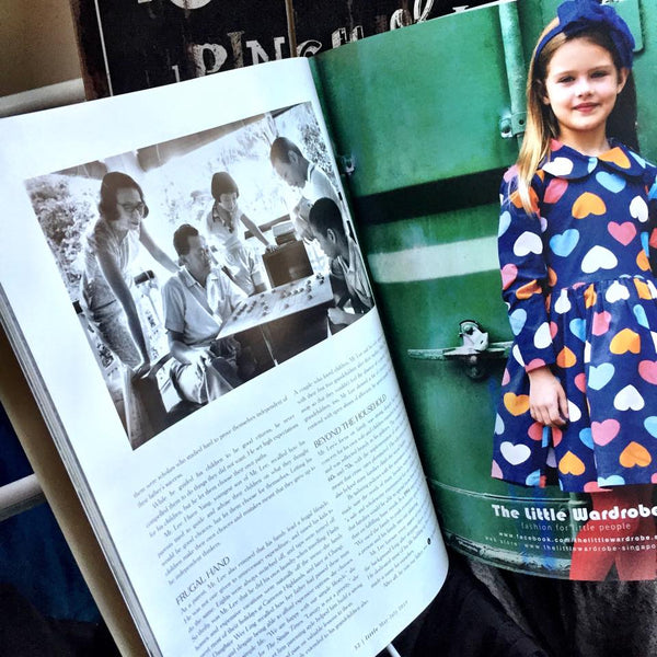 The Little Wardrobe Dress featured next to an article on Mr. Lee Kuan Yew!