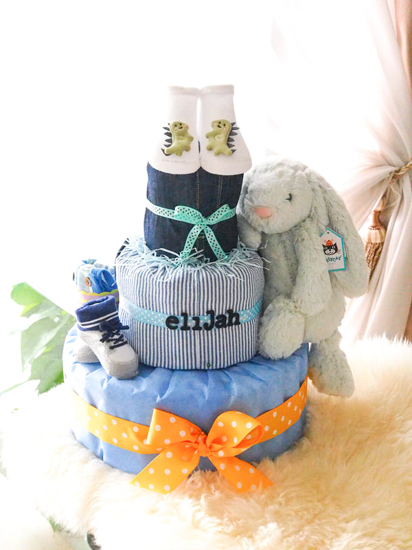 3 Tier Diaper Cake Boy - Bunny