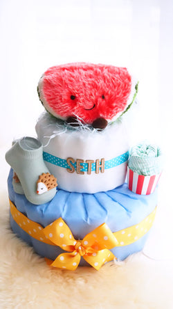 2 Tier Diaper Cake Boy - You are 1 in a Melon